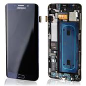 cran LCD + Vitre tactile Originale pour Samsung Galaxy S6 Edge Plus noir/bleu