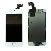 cran LCD + Vitre tactile complet sur chassis pour iPhone 5S blanc